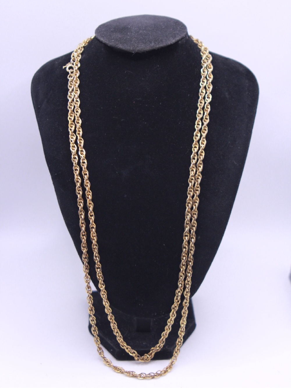 Crown Trifari Gold-Tone 54” Rope Chain Necklace